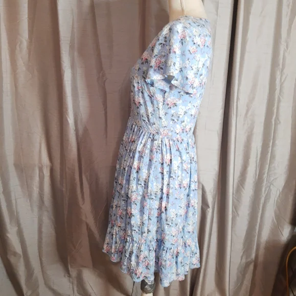 Joe Browns baby blue floral ditsy tea dress UK 8 Coquette - Picture 4 of 10